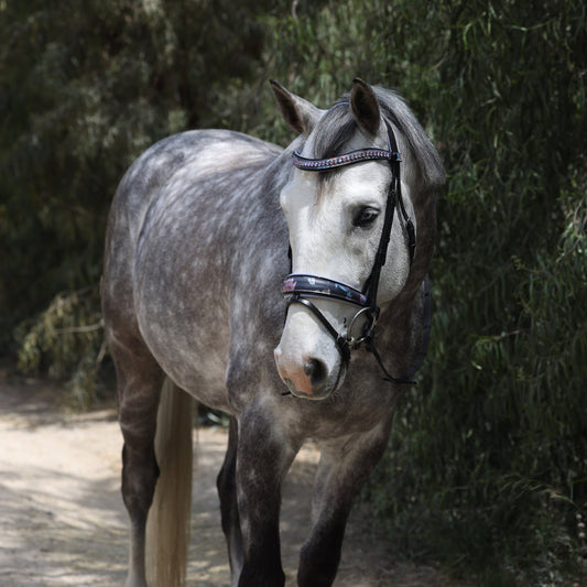 Fleur Snaffle Bridle - Lavender Padding