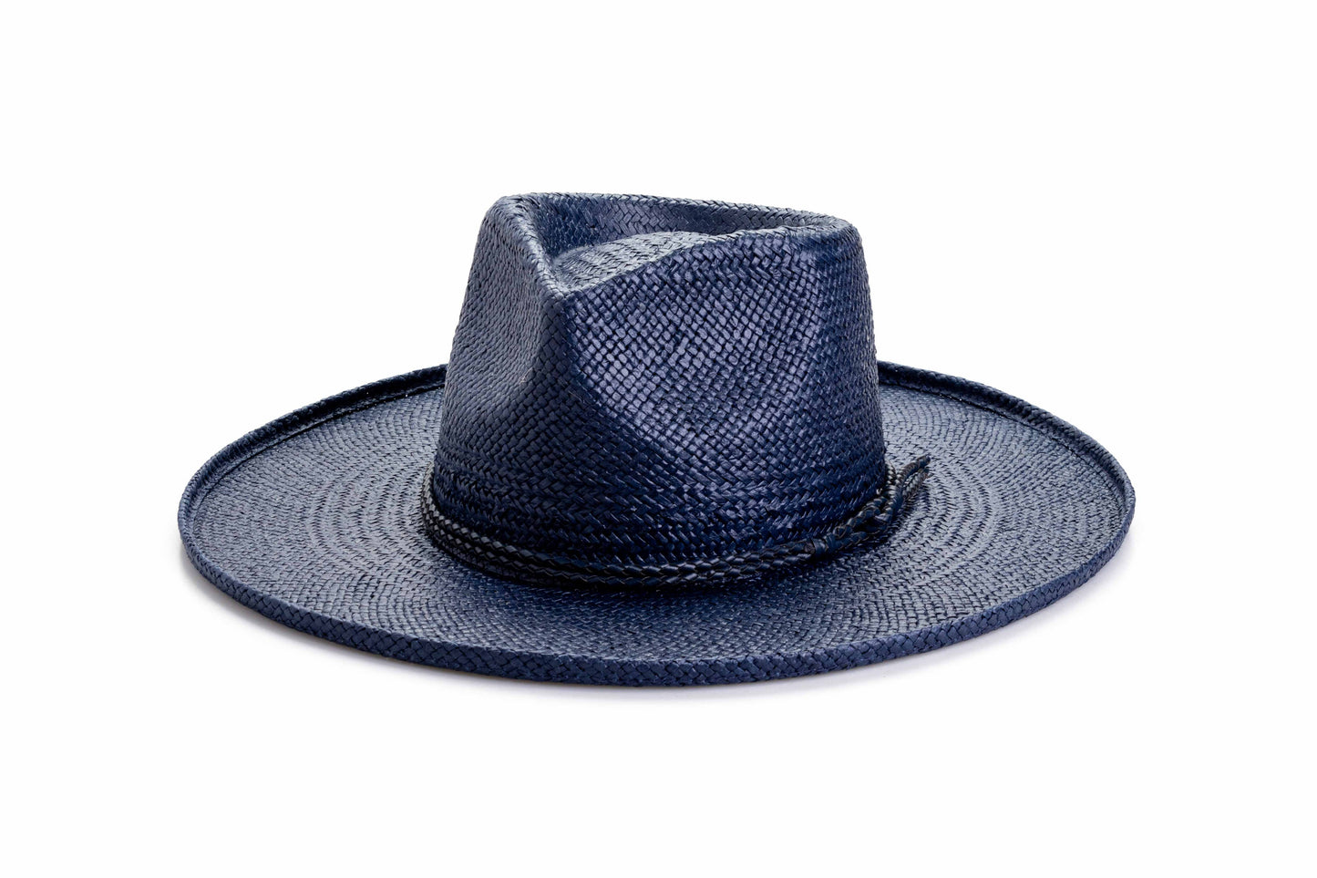 Straw Sun Hat Curled Brim - Style Horseshoe Bay