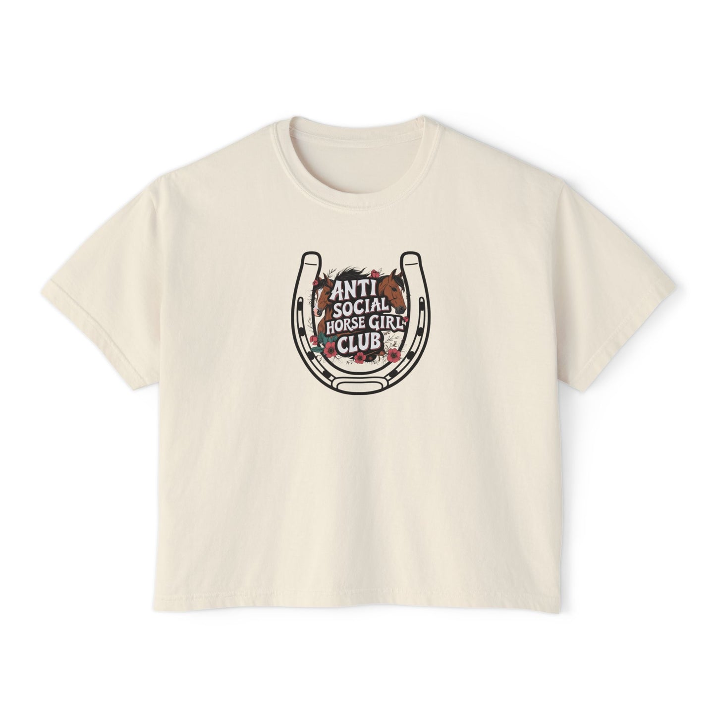Anti Social Horse Girl Club Women's Boxy Tee