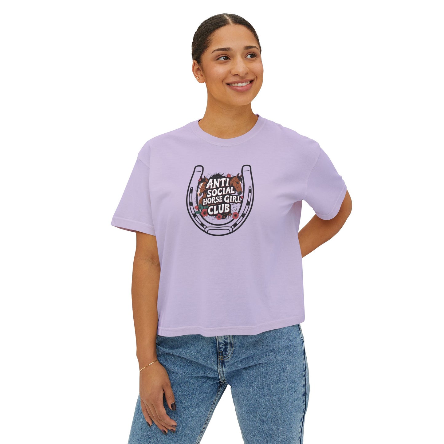 Anti Social Horse Girl Club Women's Boxy Tee