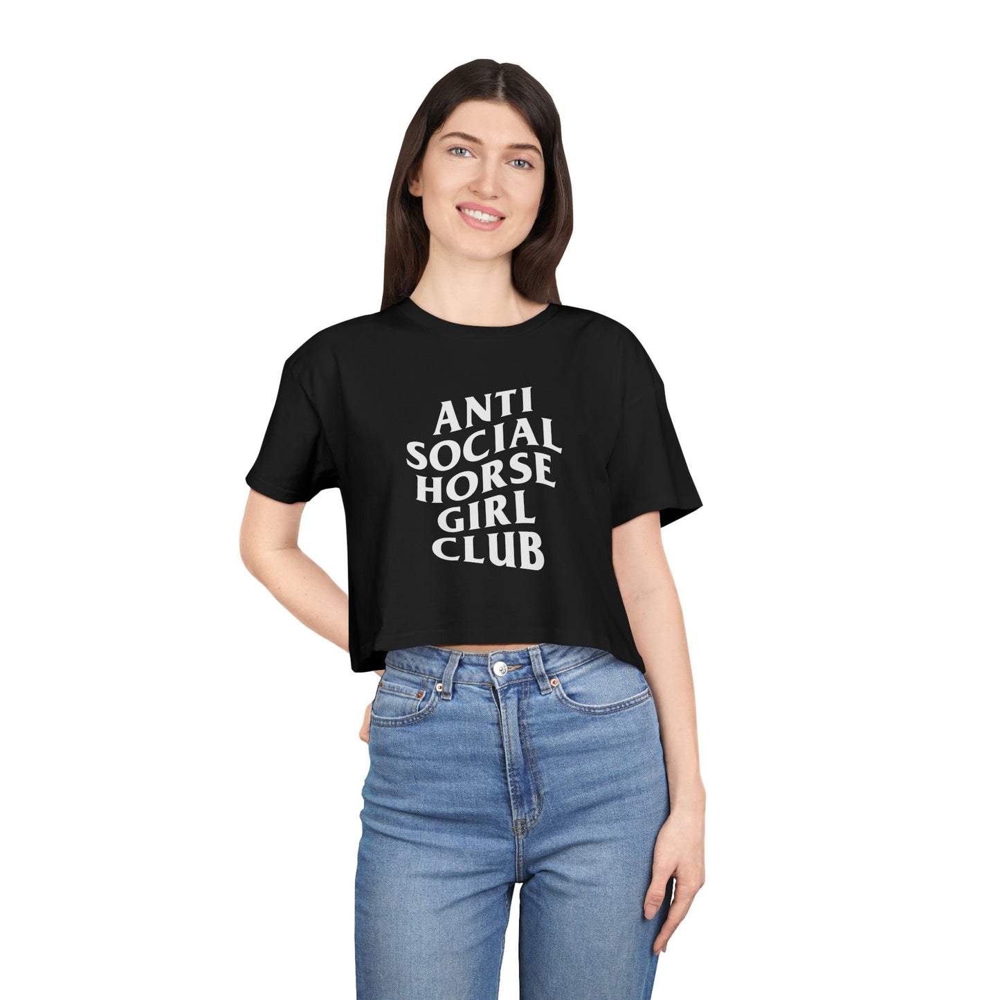 Anti Social Horse Girl Club Crop Tee