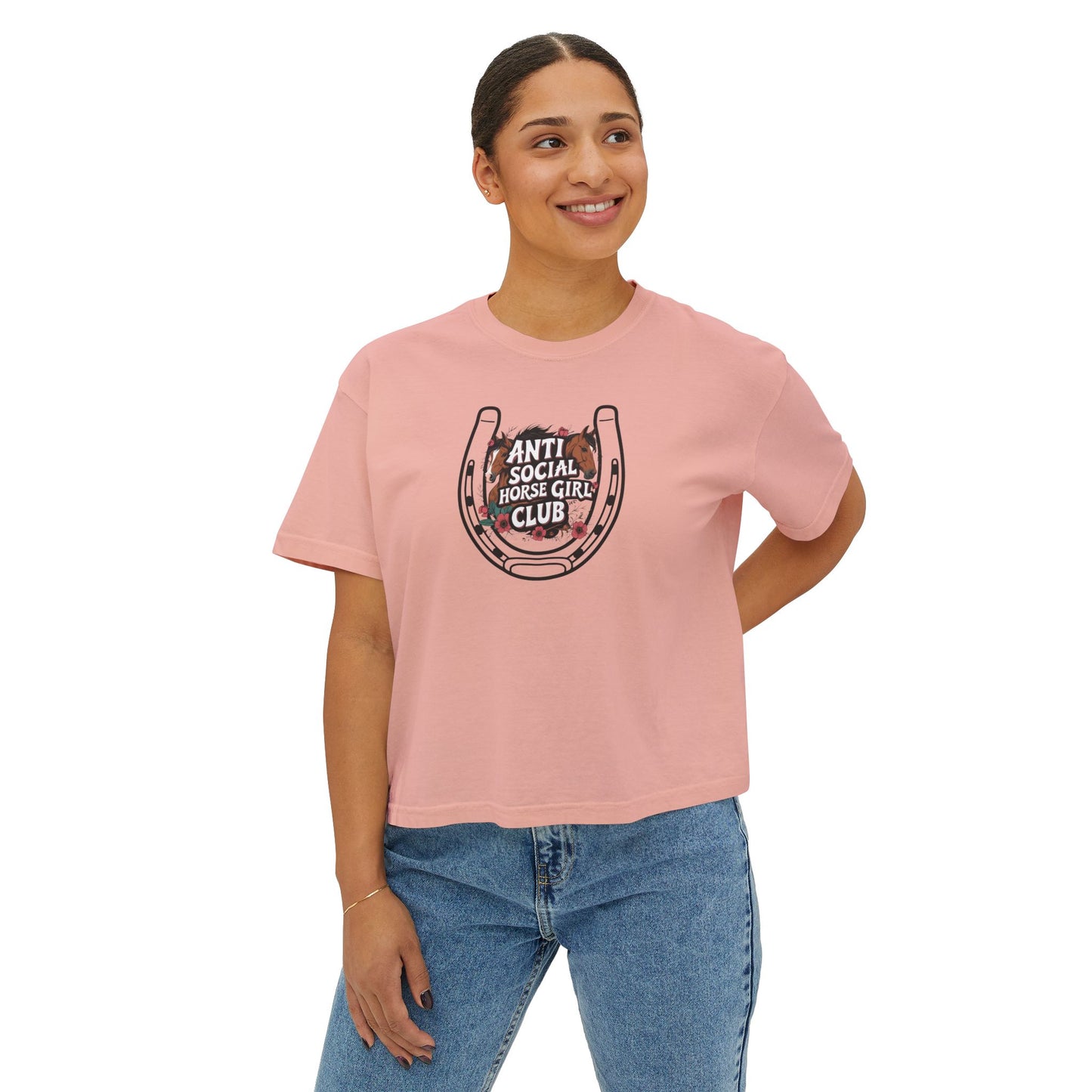 Anti Social Horse Girl Club Women's Boxy Tee