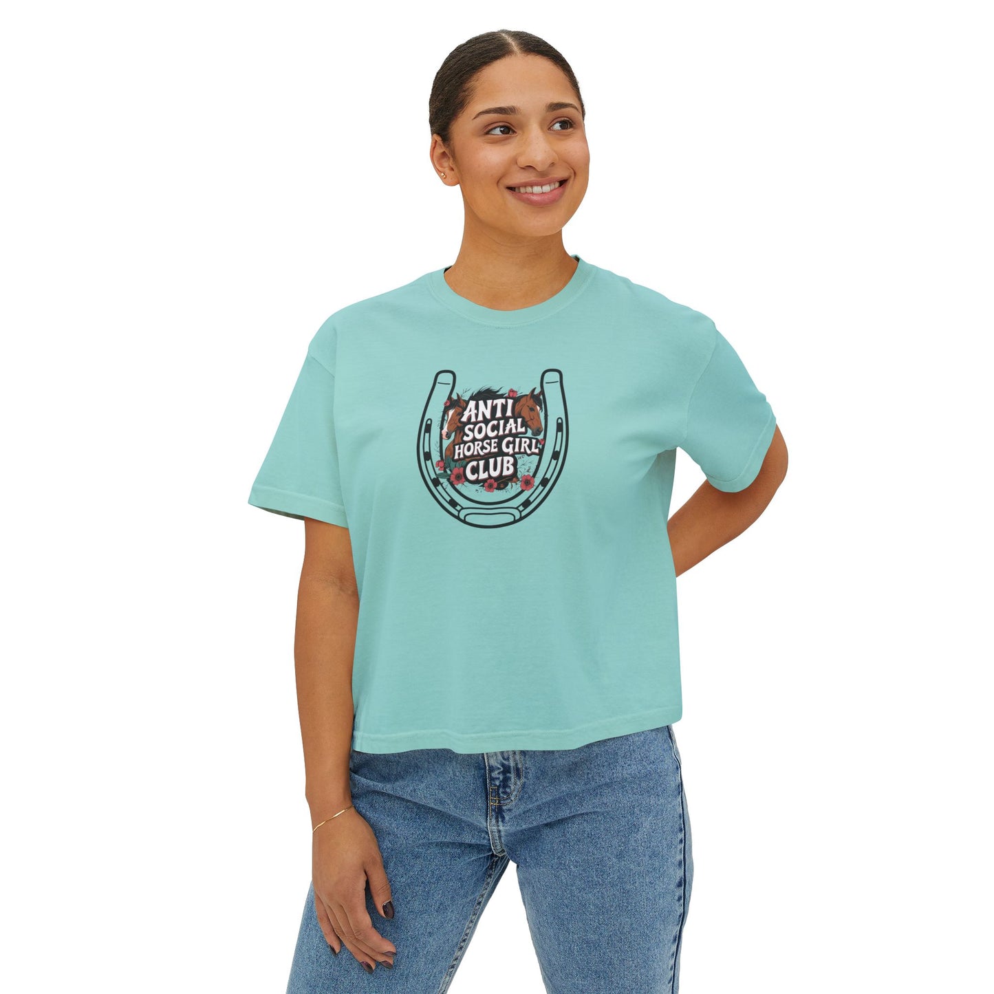 Anti Social Horse Girl Club Women's Boxy Tee