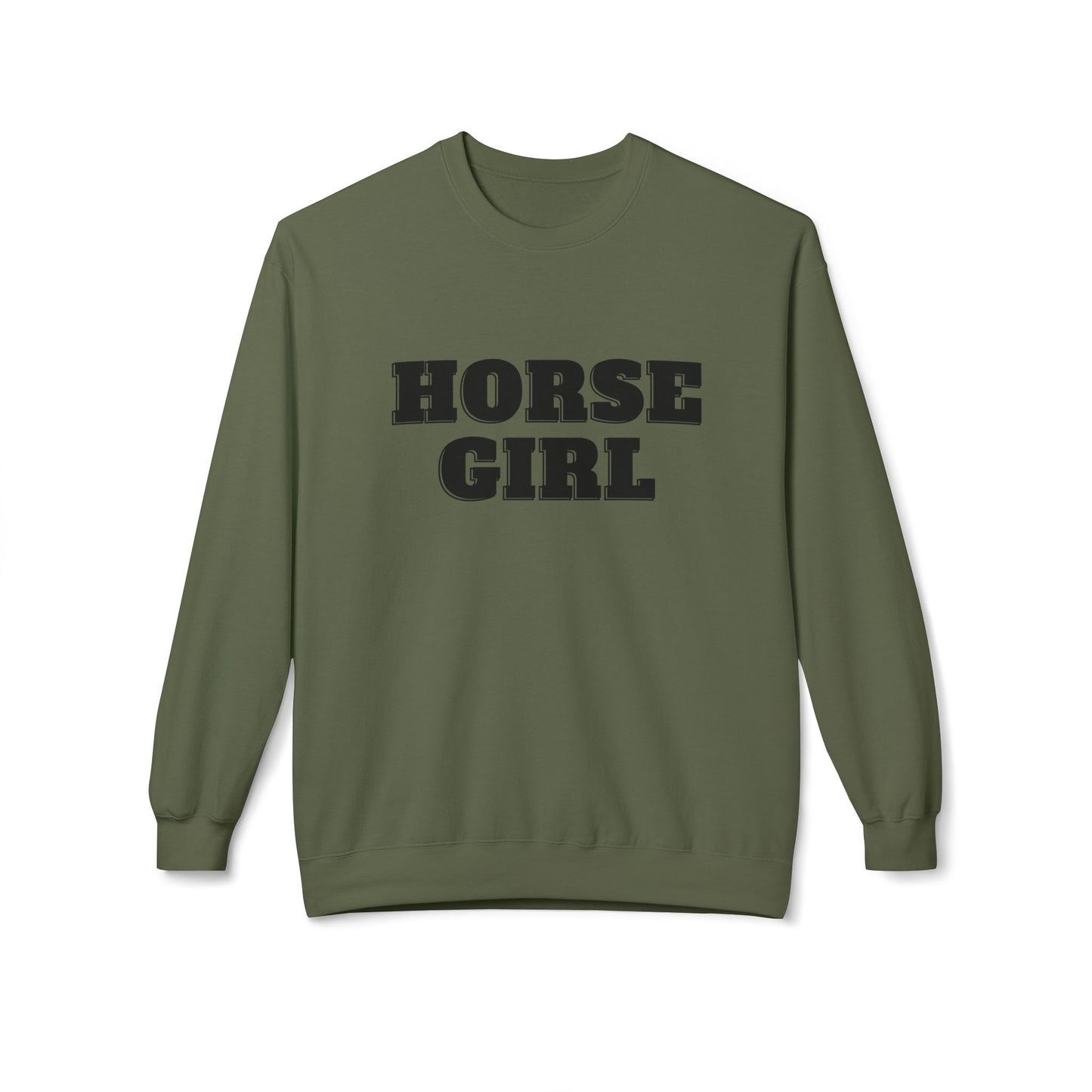 Horse Girl Midweight Softstyle Fleece Crewneck Sweatshirt