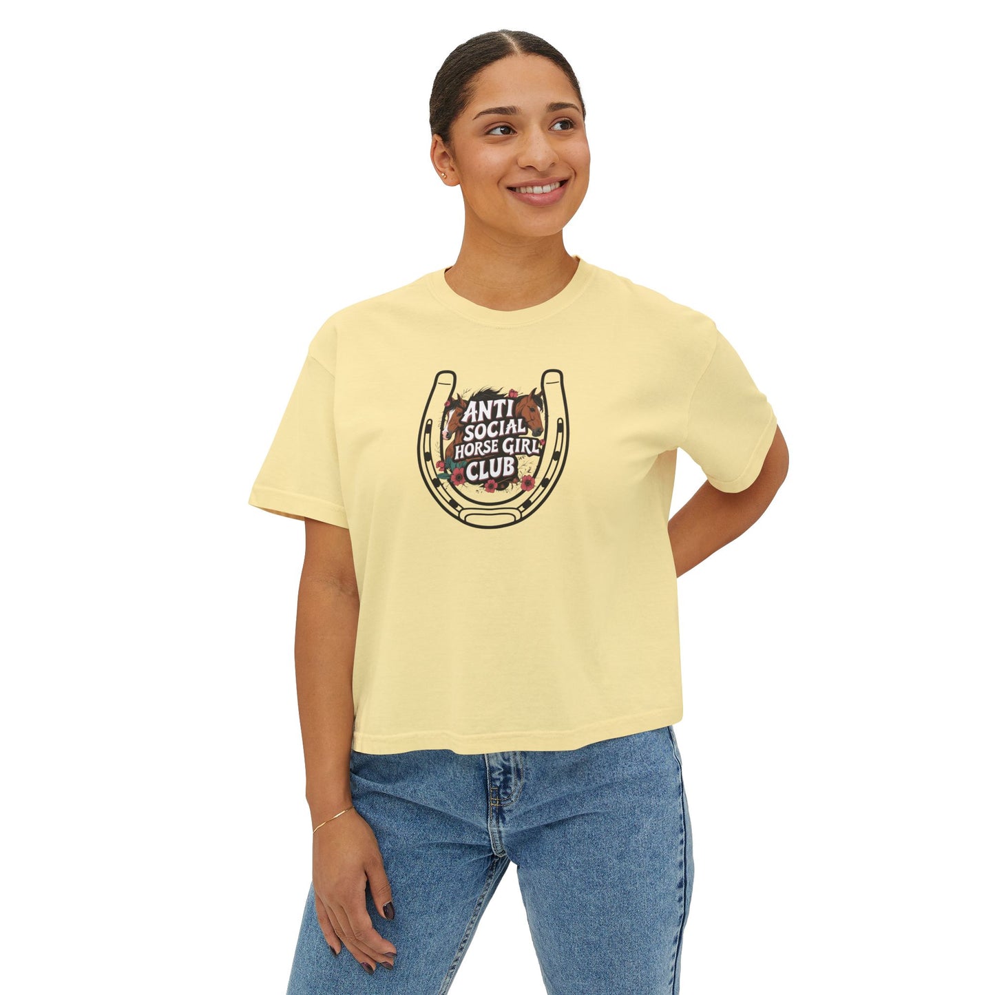 Anti Social Horse Girl Club Women's Boxy Tee