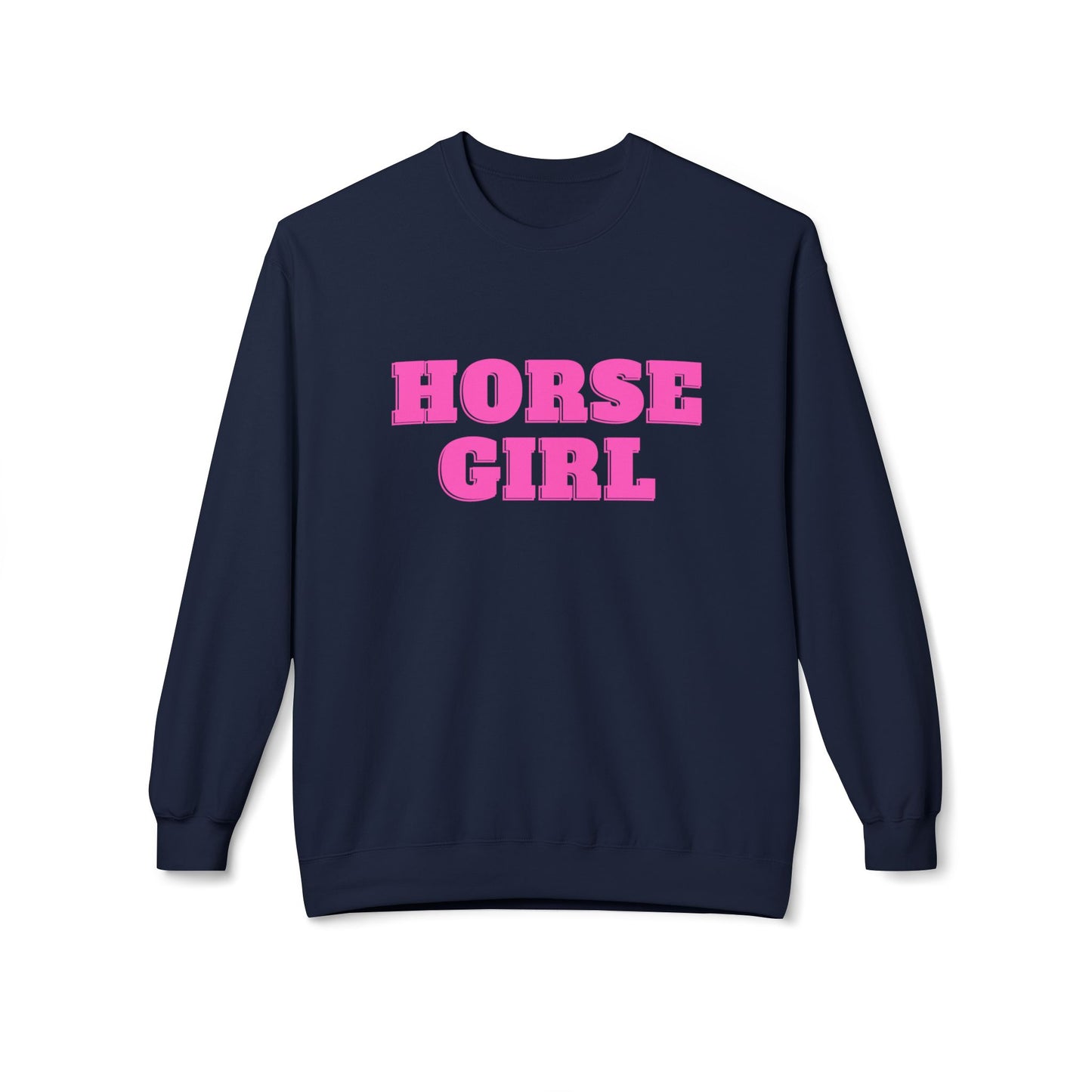 Horse Girl Midweight Softstyle Fleece Crewneck Sweatshirt