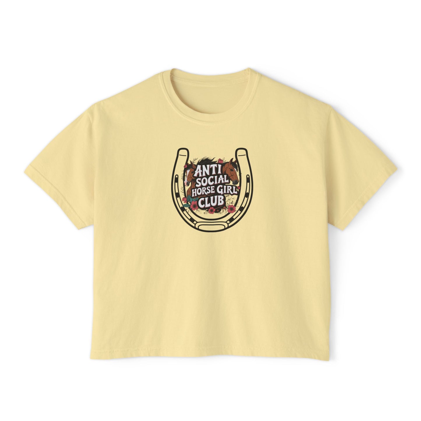 Anti Social Horse Girl Club Women's Boxy Tee