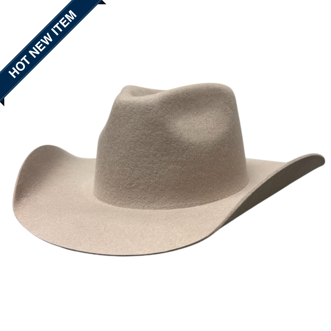 100% Wool Felt Western Curled Felt Hat - Style Rancher Curl