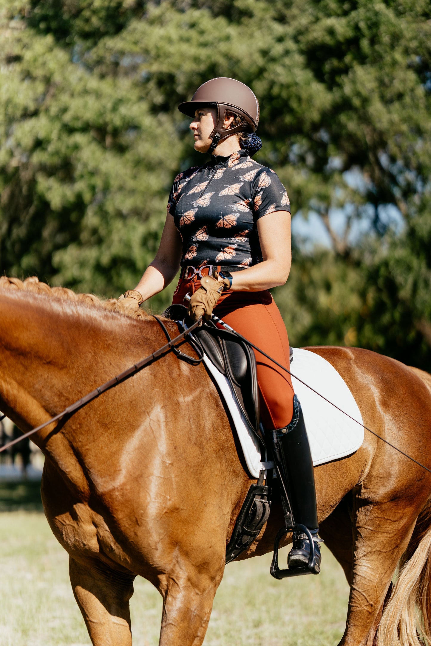 D. D. "Prints with Purpose" Short Sleeved Training Shirt - MONARCH BUTTERFLY CONSERVATION