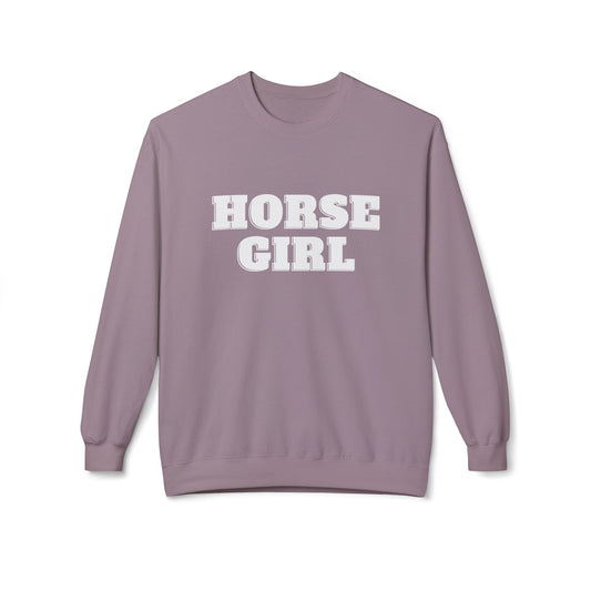 Horse Girl Midweight Softstyle Fleece Crewneck Sweatshirt