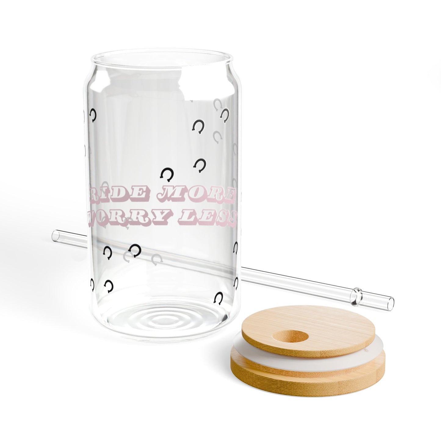 Ride More, Worry Less Sipper Glass, 16oz