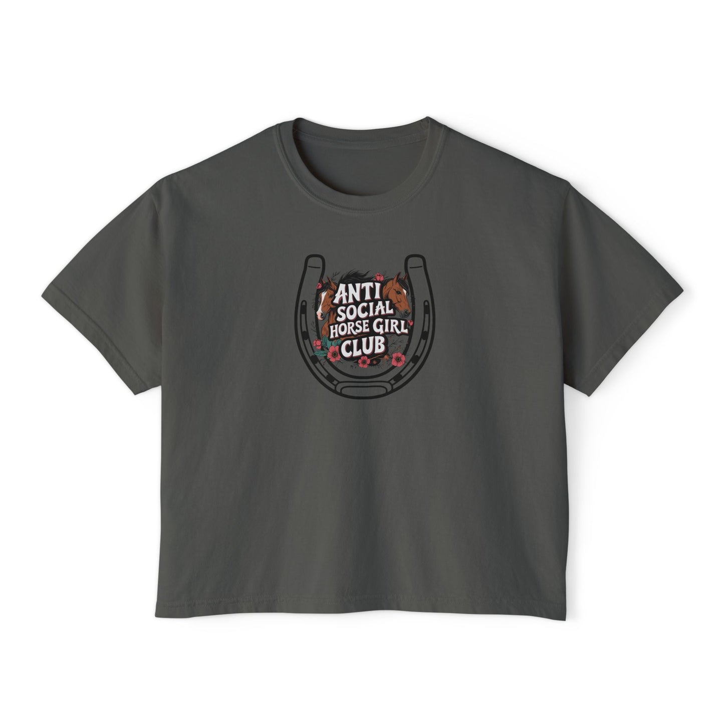 Anti Social Horse Girl Club Women's Boxy Tee