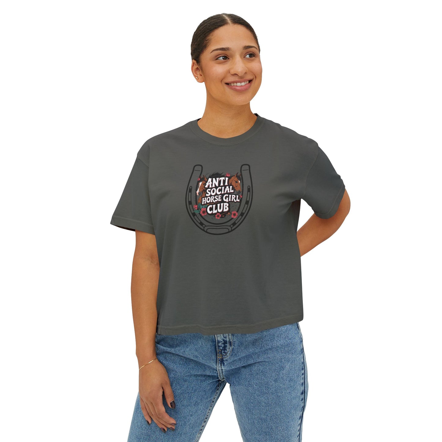 Anti Social Horse Girl Club Women's Boxy Tee