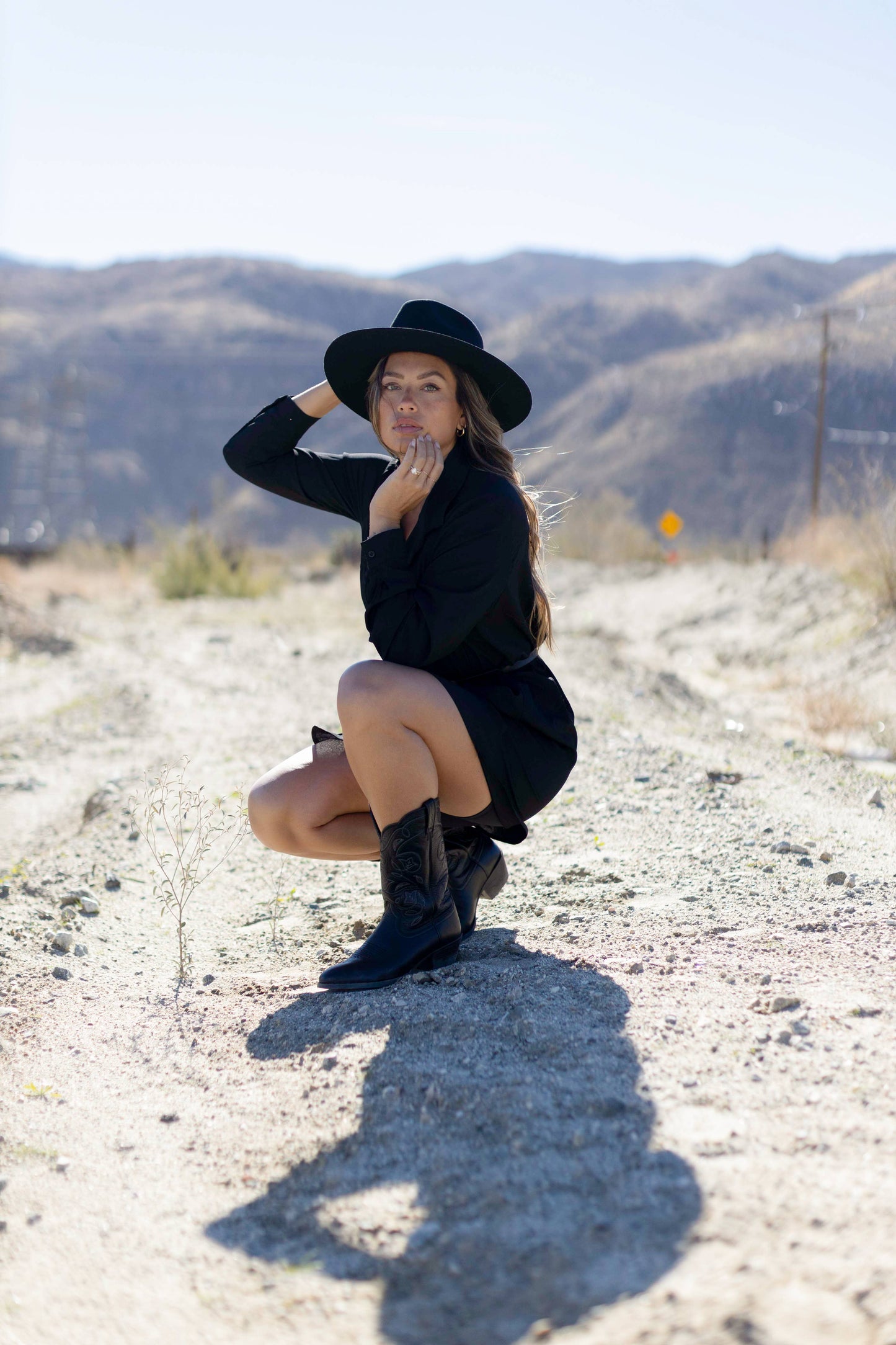 100% Wool Felt Flat Brim Fedora Hat - Style Rancher