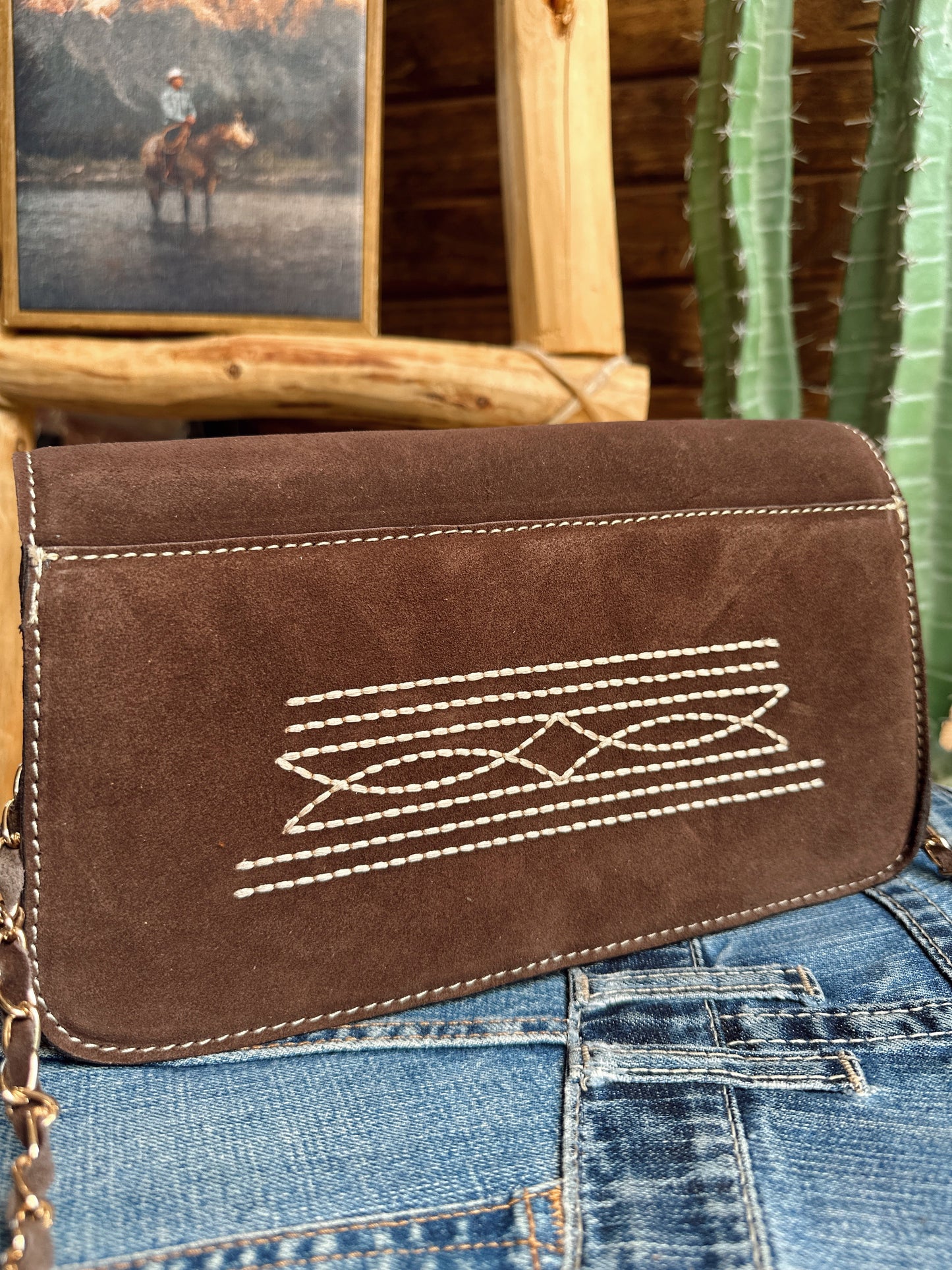 The Boot Stitch Purse - Chocolate