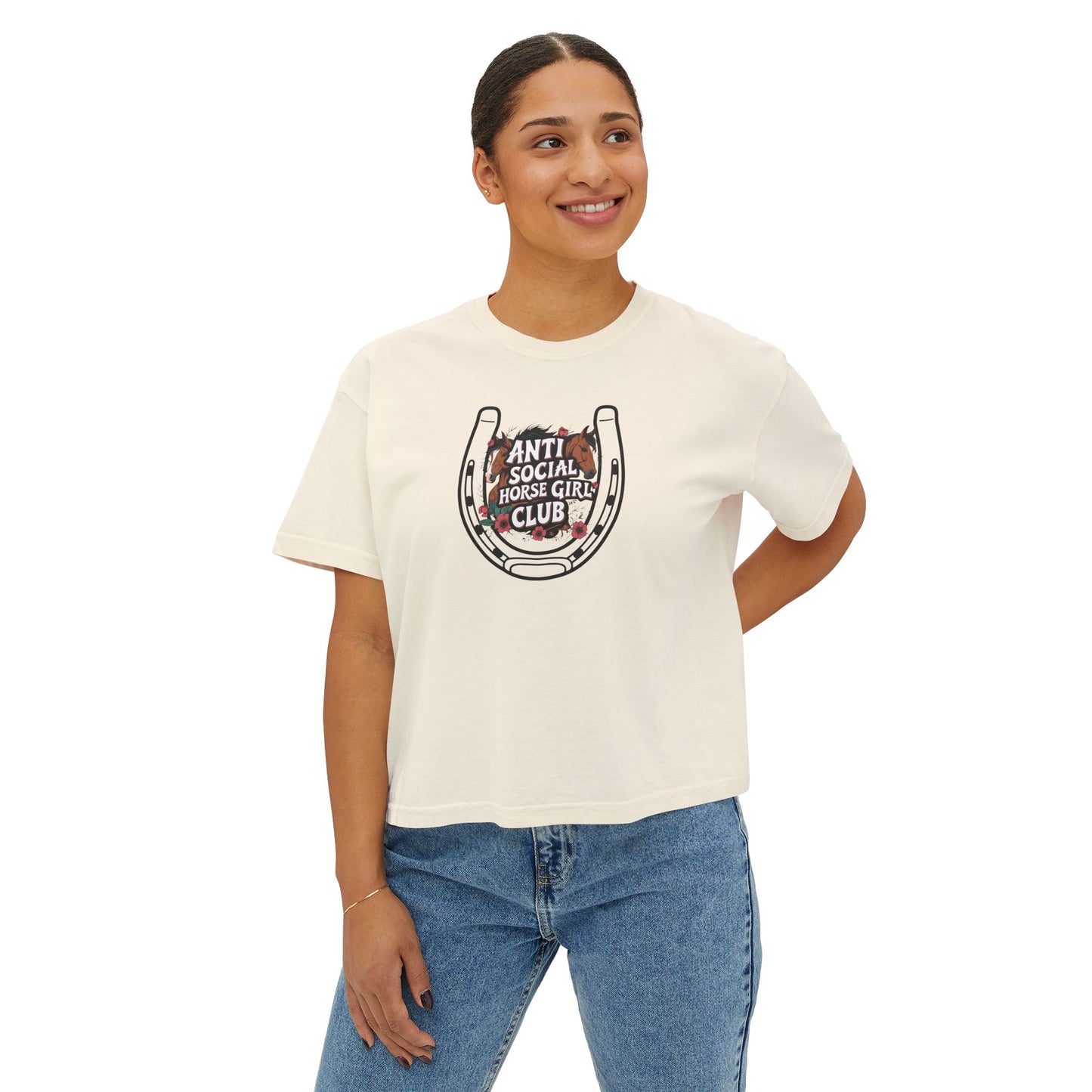 Anti Social Horse Girl Club Women's Boxy Tee