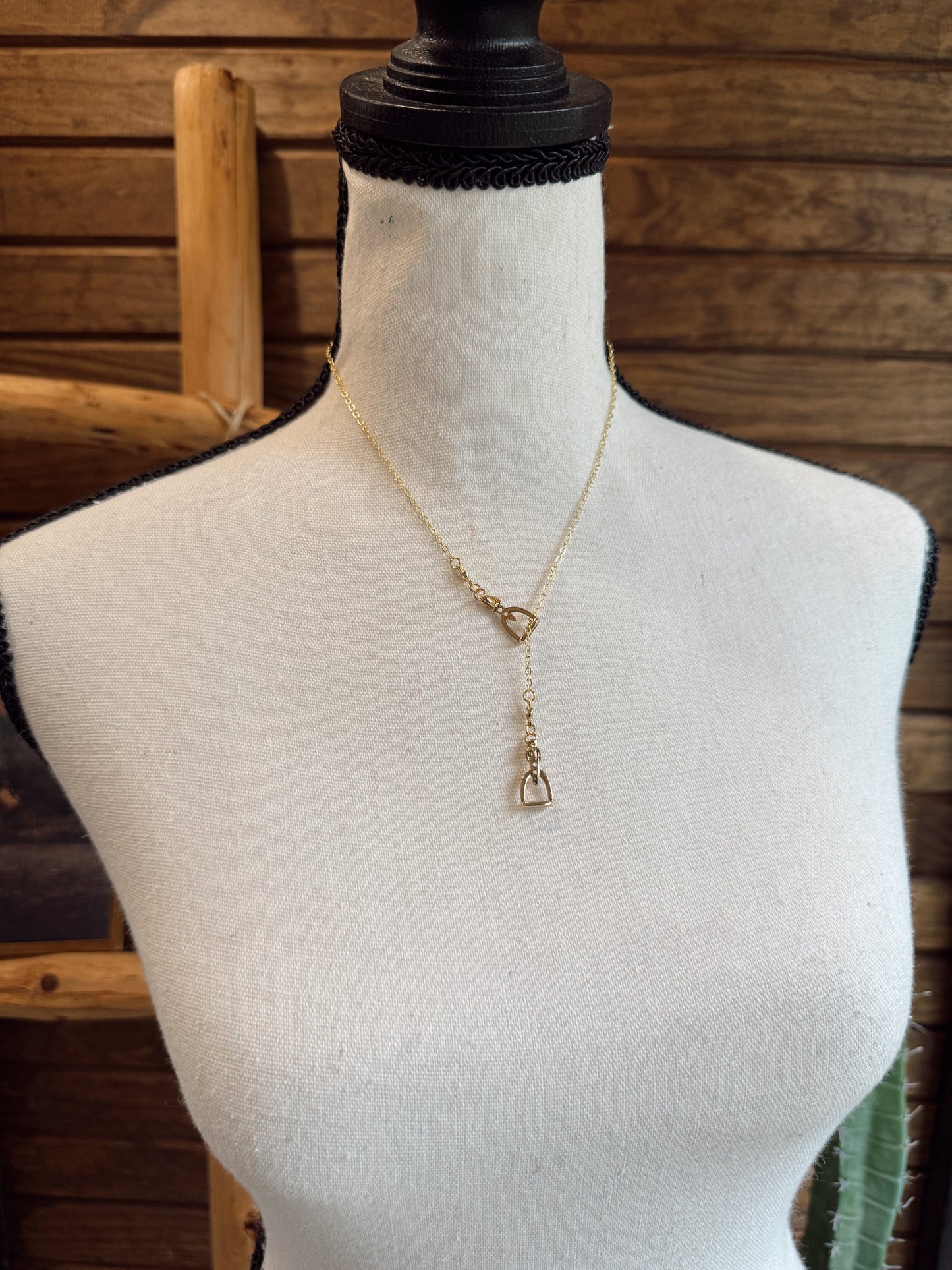 The Y Stirrup Necklace - Gold