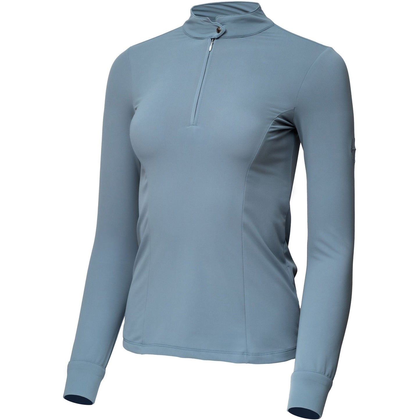 Julia Long Sleeve Riding Shirt - Light Blue