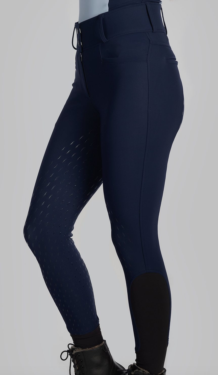 Aviar High Rise Supportive Breeches in Black