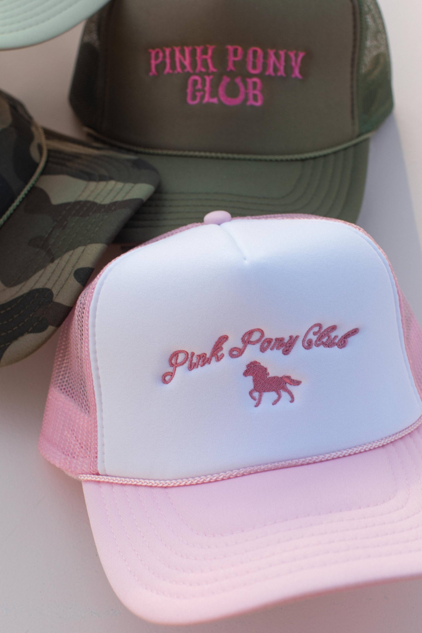 Embroidery Chappell Roan Pink Pony Club Trucker Hat