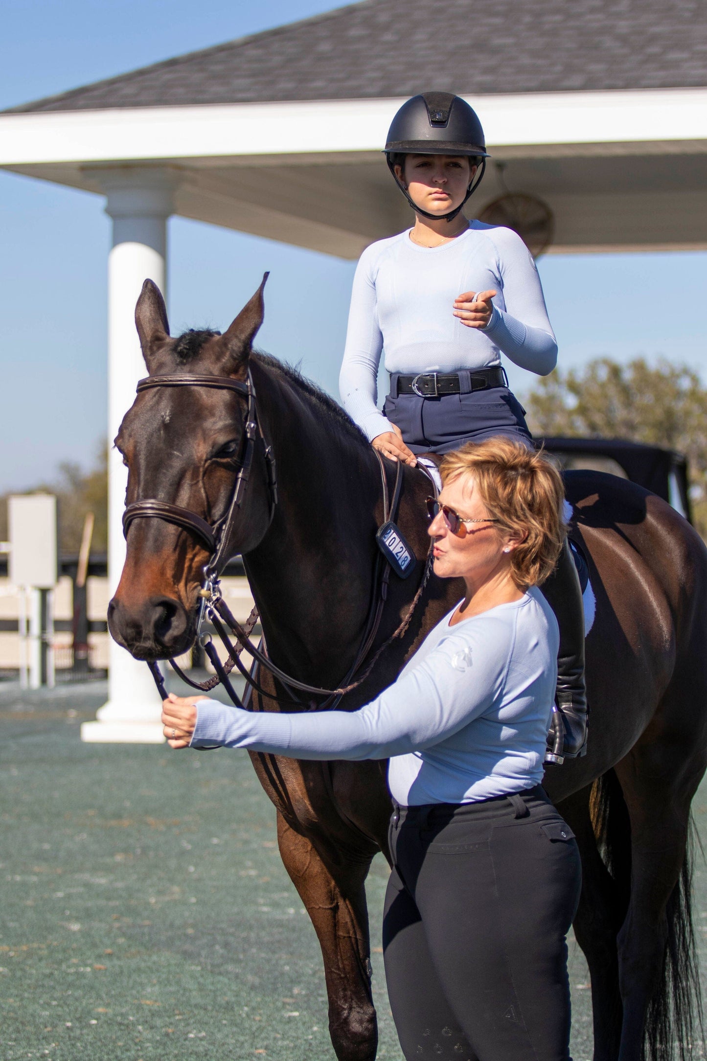 Juliette High Compression Breeches | Steel Blue