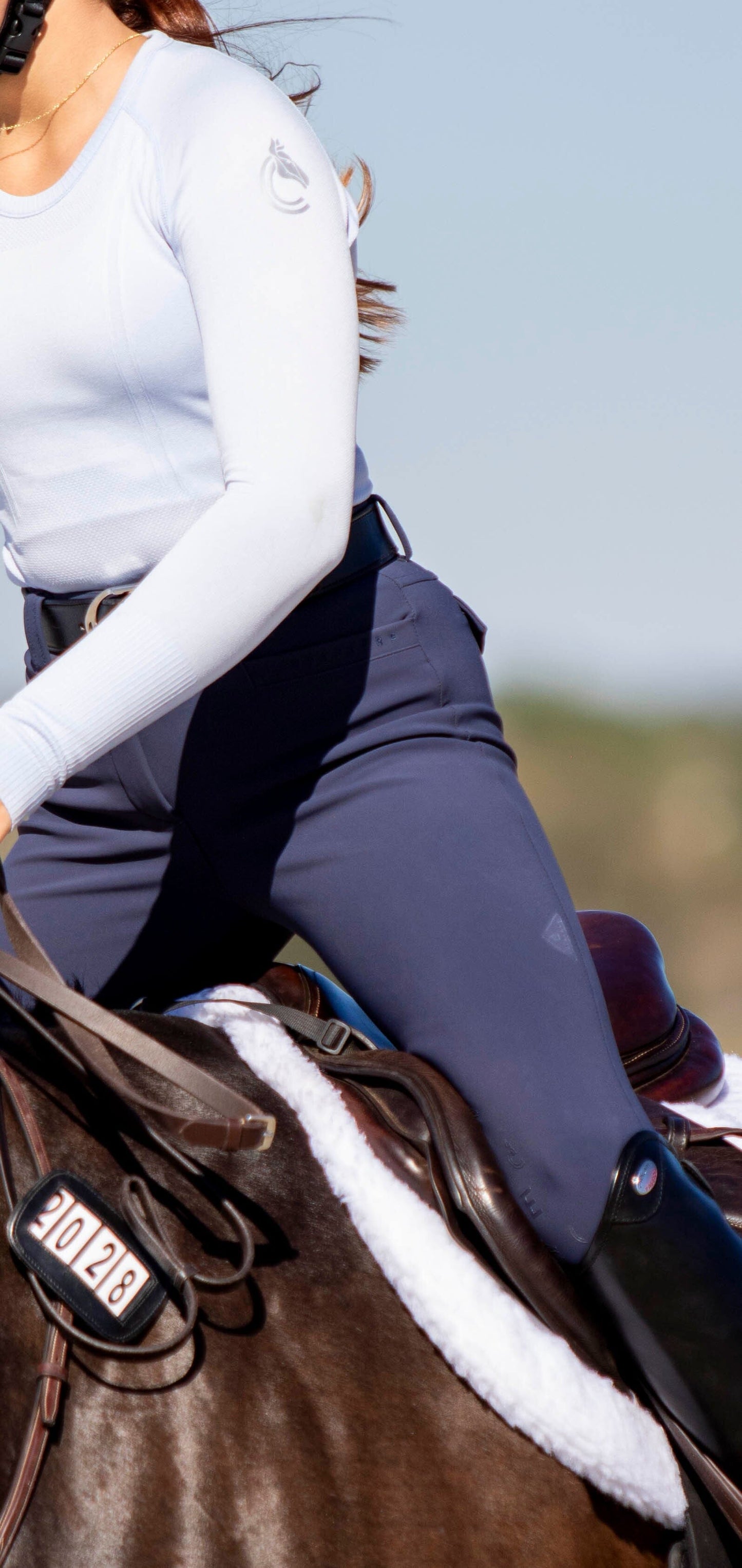 Juliette High Compression Breeches | Steel Blue