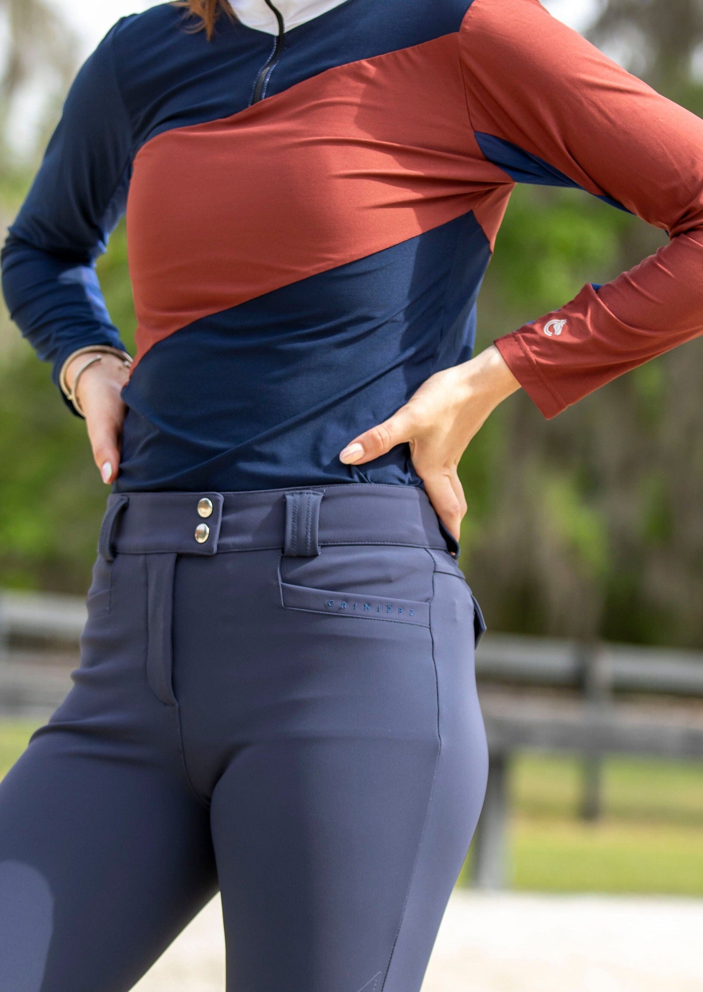 Juliette High Compression Breeches | Steel Blue