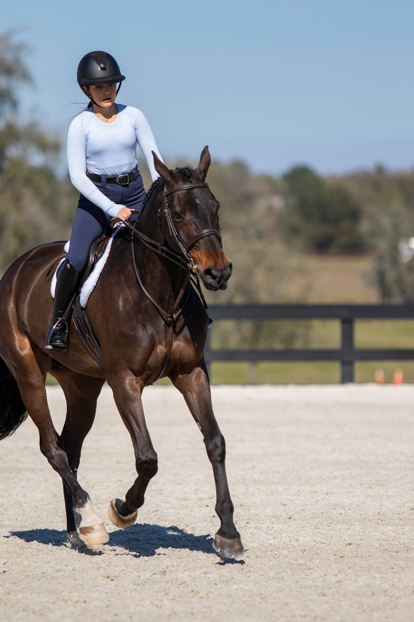 Juliette High Compression Breeches | Steel Blue