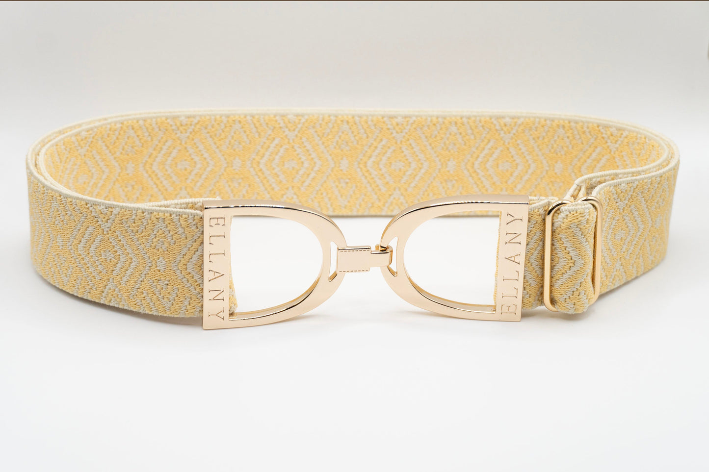 Buttercream Tribal - 1.5" Gold Stirrup Elastic Belt