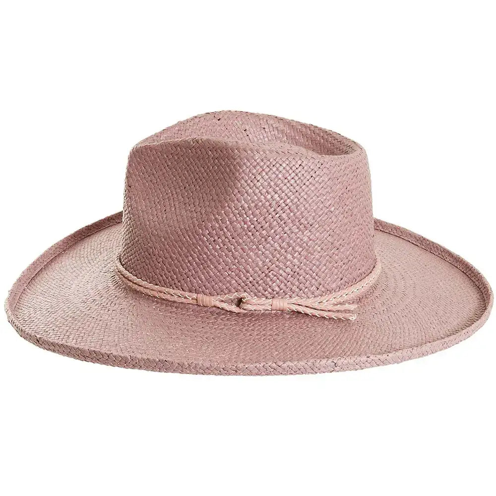 Straw Sun Hat Curled Brim - Style Horseshoe Bay