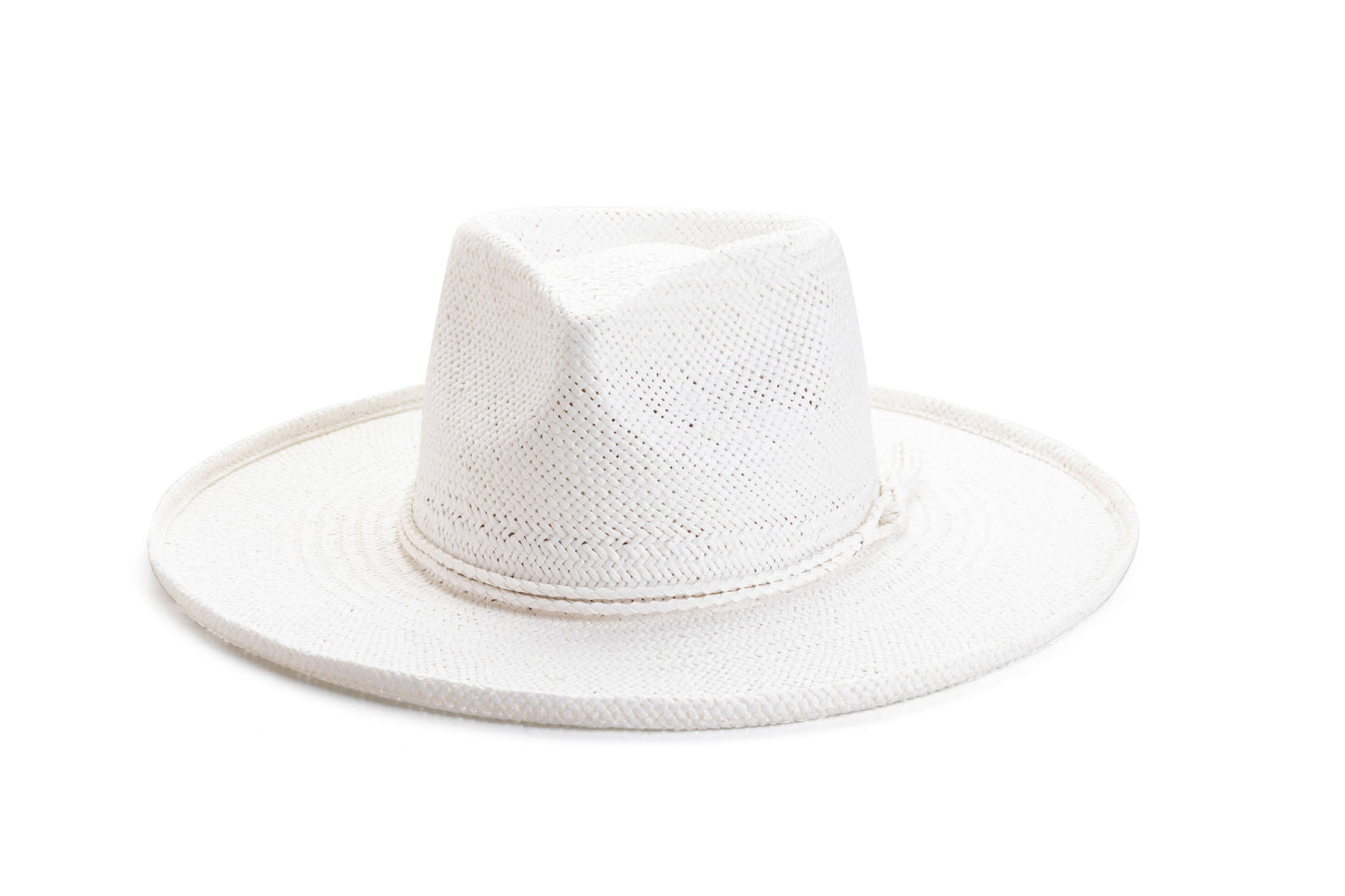 Straw Sun Hat Curled Brim - Style Horseshoe Bay