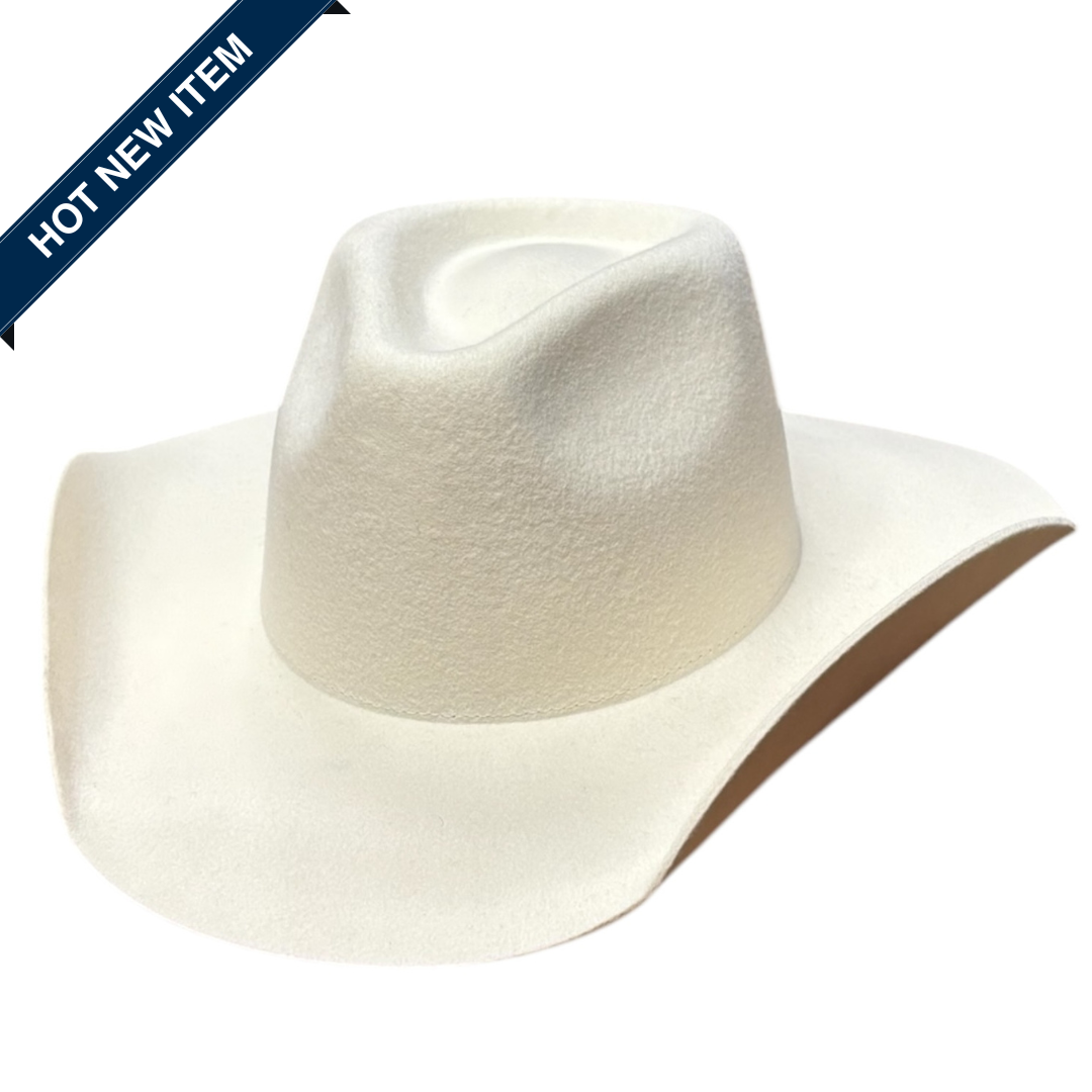 100% Wool Felt Western Curled Felt Hat - Style Rancher Curl