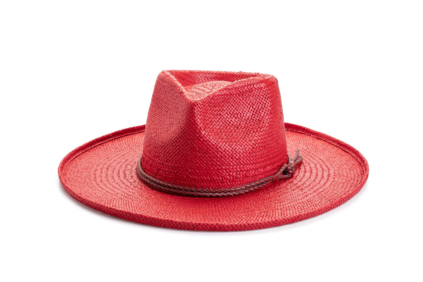 Straw Sun Hat Curled Brim - Style Horseshoe Bay