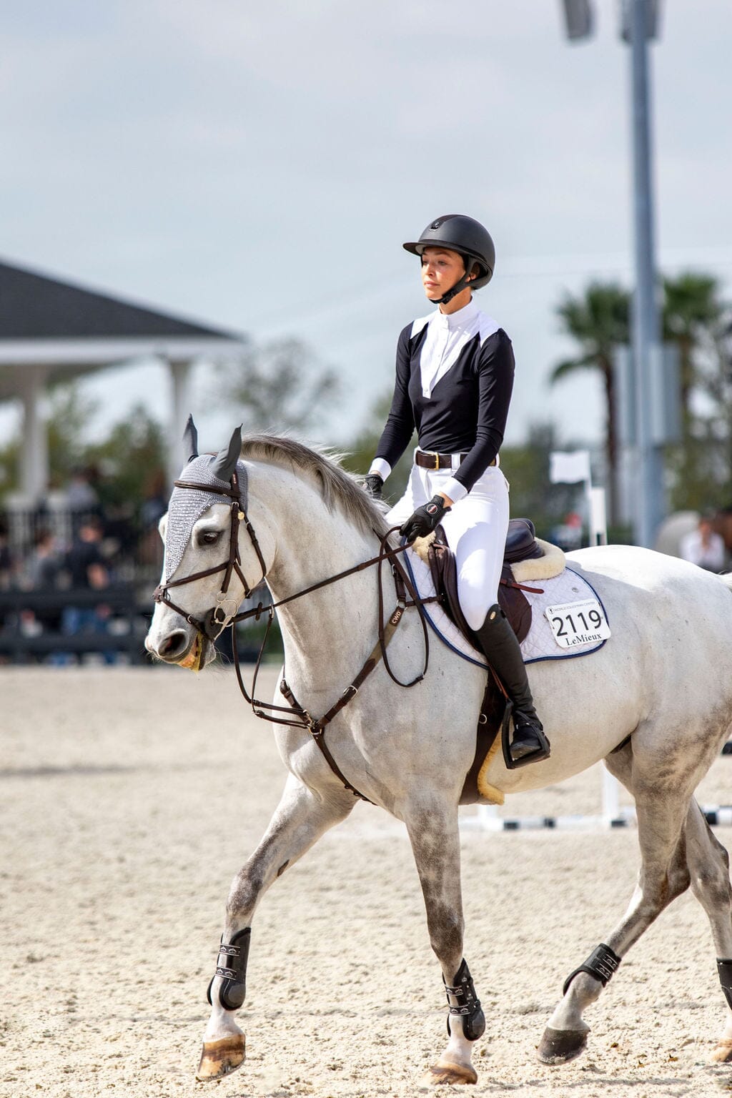 Juliette High Compression Show Breeches | White - Sample Sale