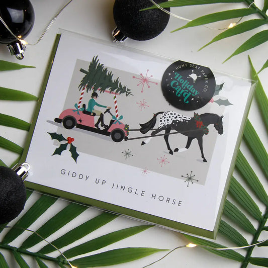 Giddy Up Jingle Horse Christmas Card