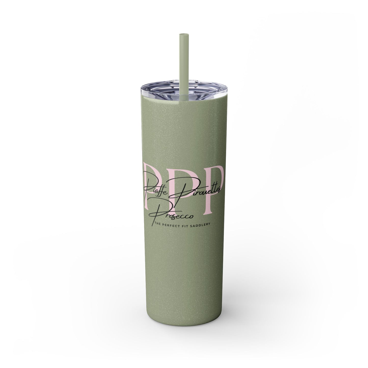 Triple P Skinny Tumbler with Straw, 20oz