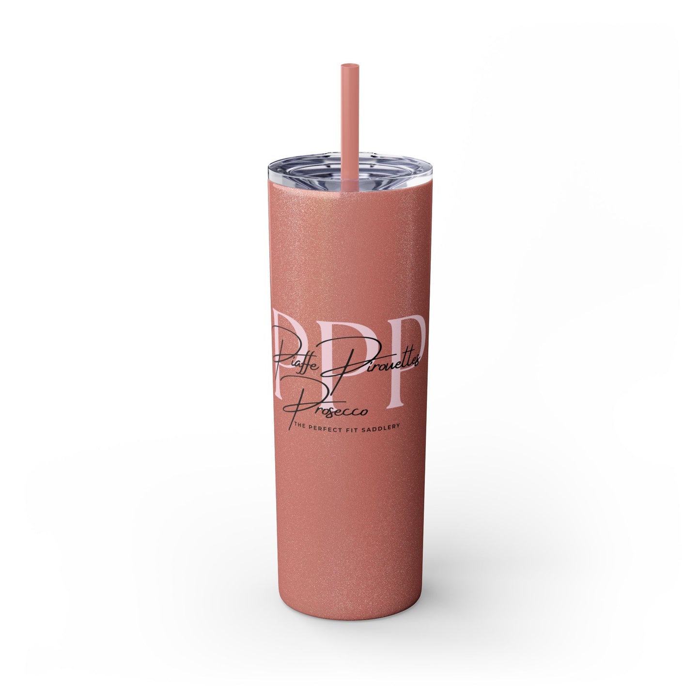 Triple P Skinny Tumbler with Straw, 20oz