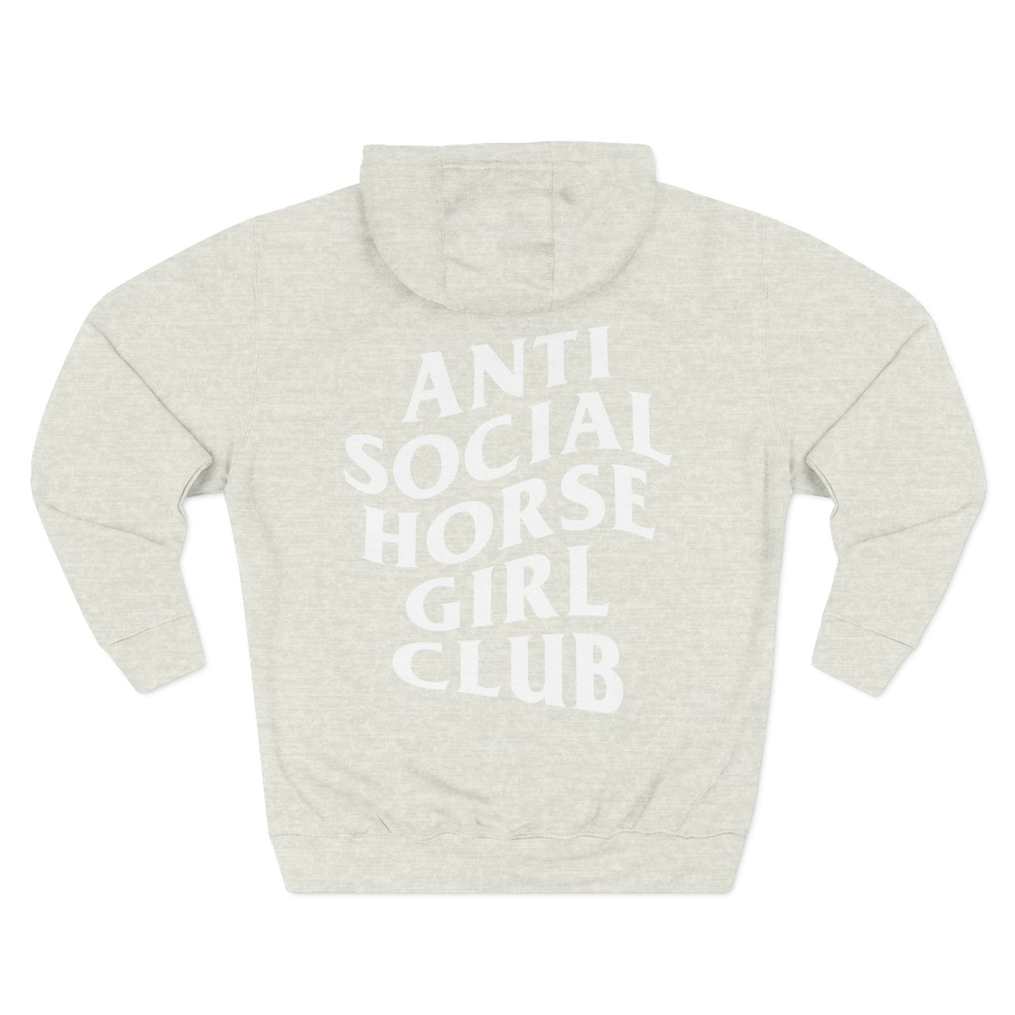 Anti Social Horse Girl Club Hoodie, Relaxed Fit — Cozy Fleece Equestrian Pullover