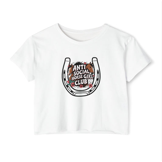 Anti Social Horse Girl Club Crop Top