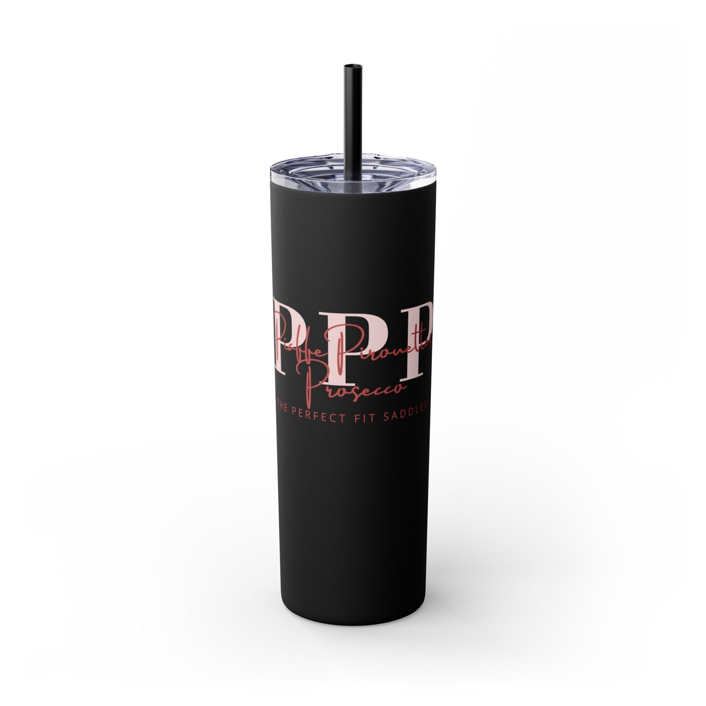 Triple P Skinny Tumbler with Straw, 20oz