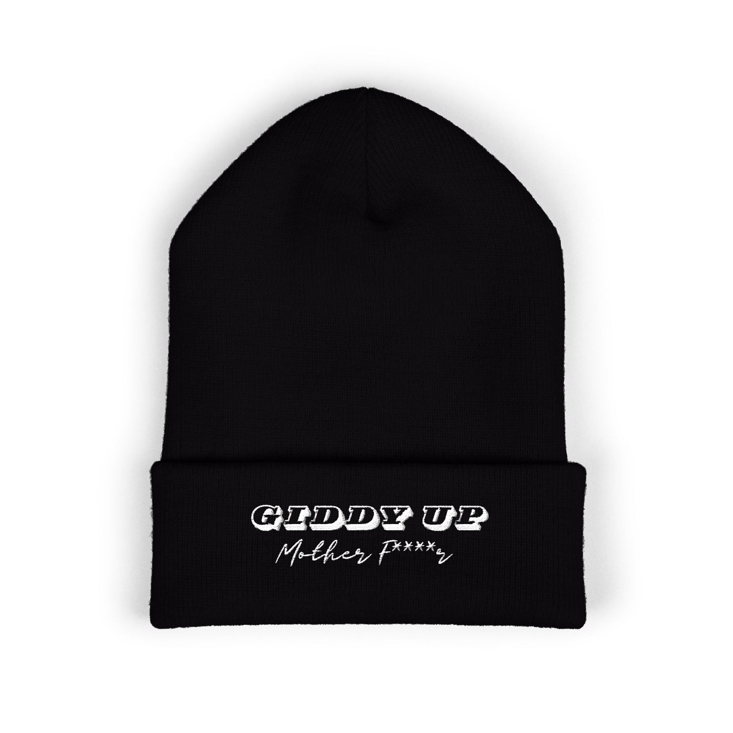 Giddy Up Embroidered Cuffed Beanie for Cozy Style