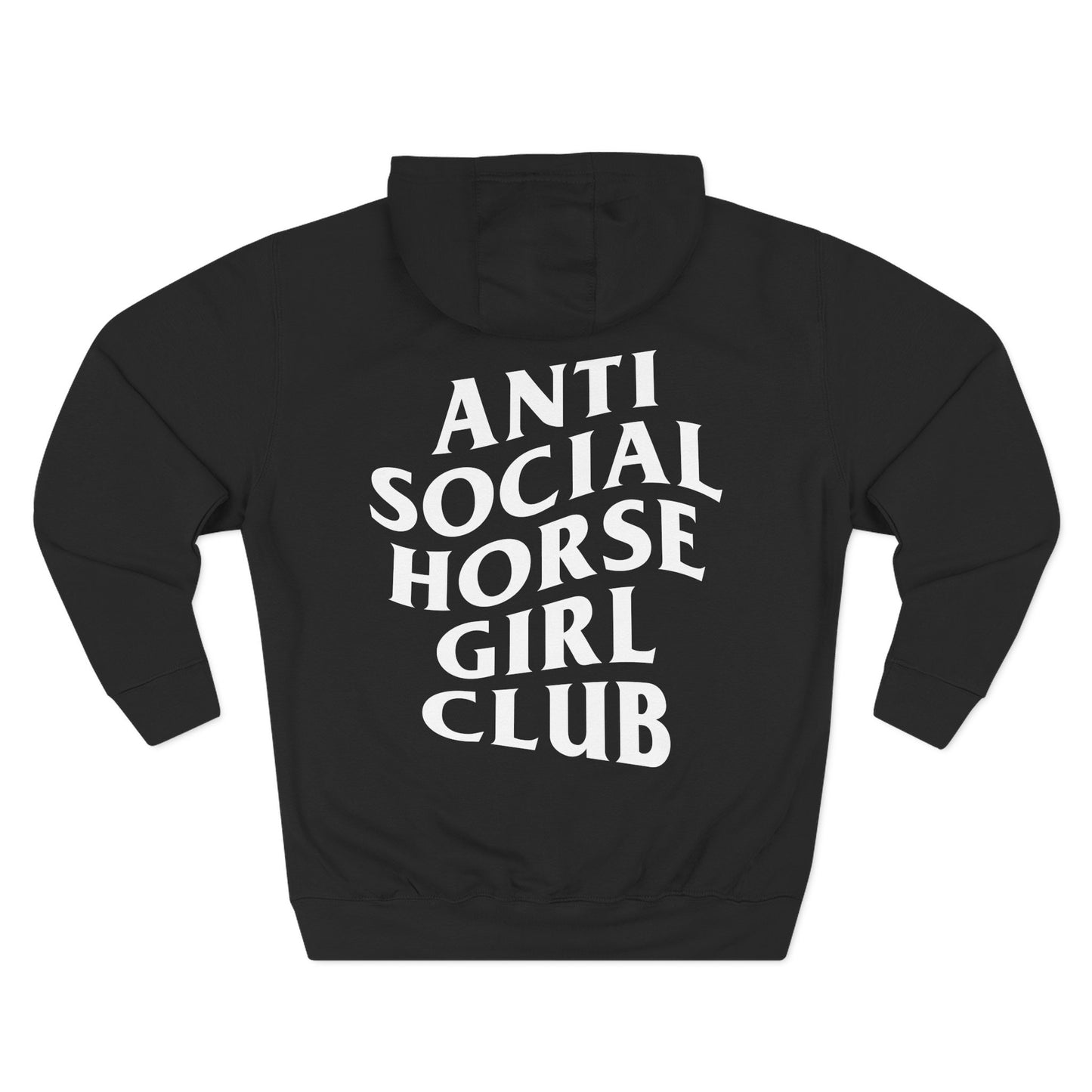 Anti Social Horse Girl Club Hoodie, Relaxed Fit — Cozy Fleece Equestrian Pullover