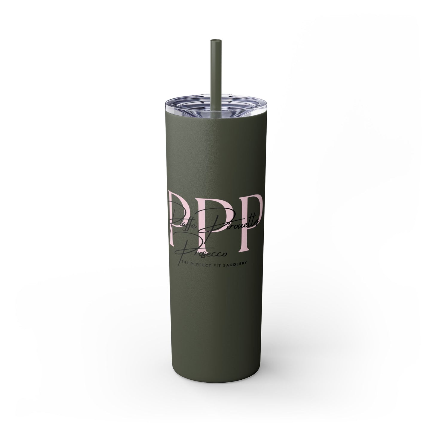 Triple P Skinny Tumbler with Straw, 20oz