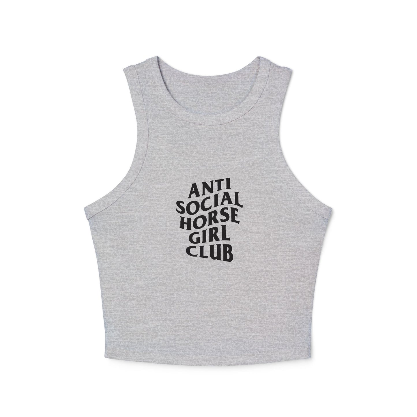 Anti Social Horse Girl Club Racer Tank — Women's Crop Tank Top