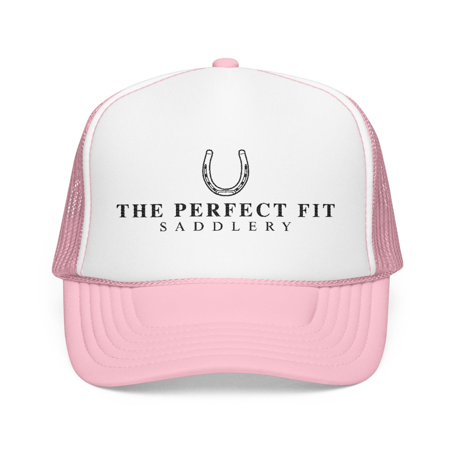 Trucker Hat — "The Perfect Fit Saddlery" Horseshoe Logo