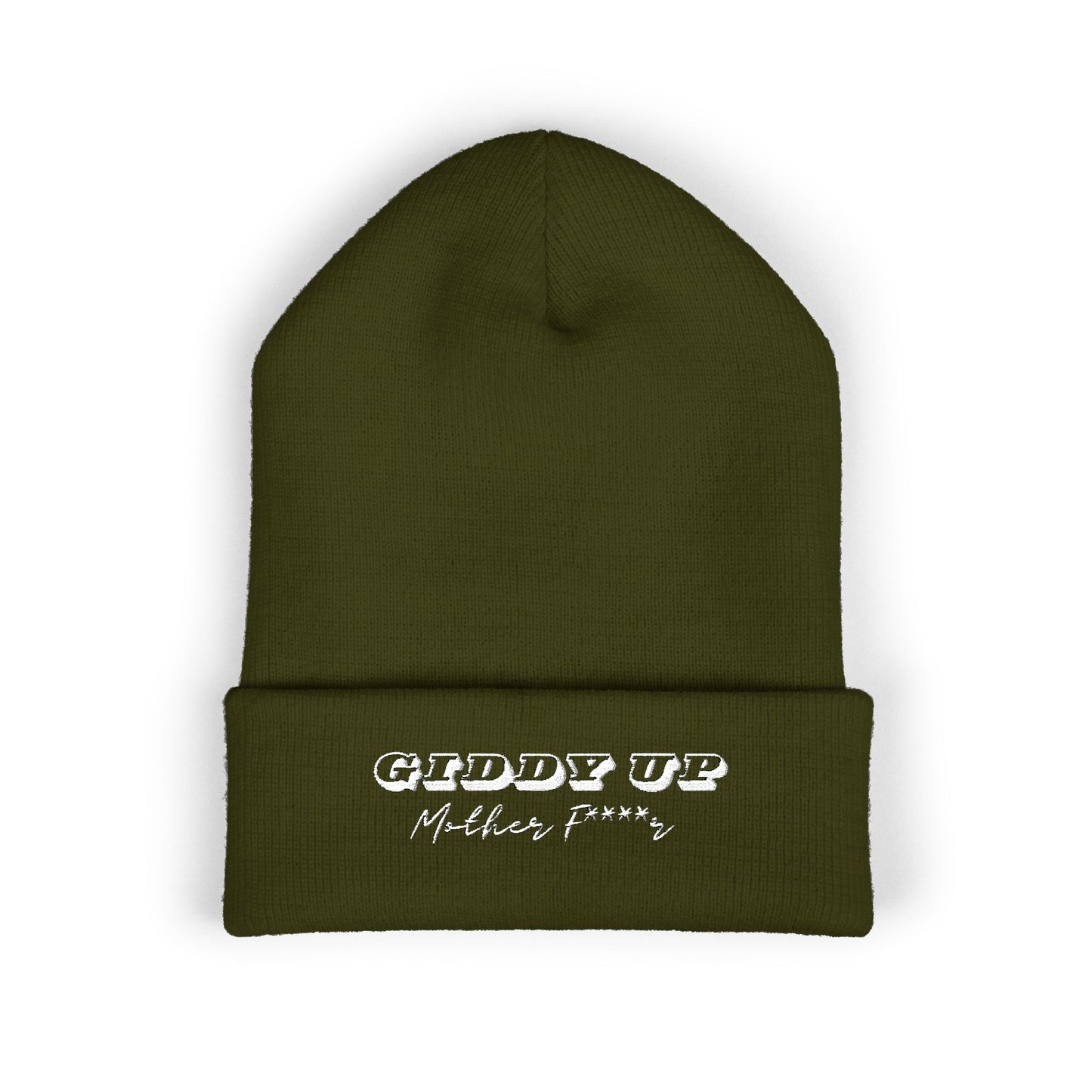 Giddy Up Embroidered Cuffed Beanie for Cozy Style