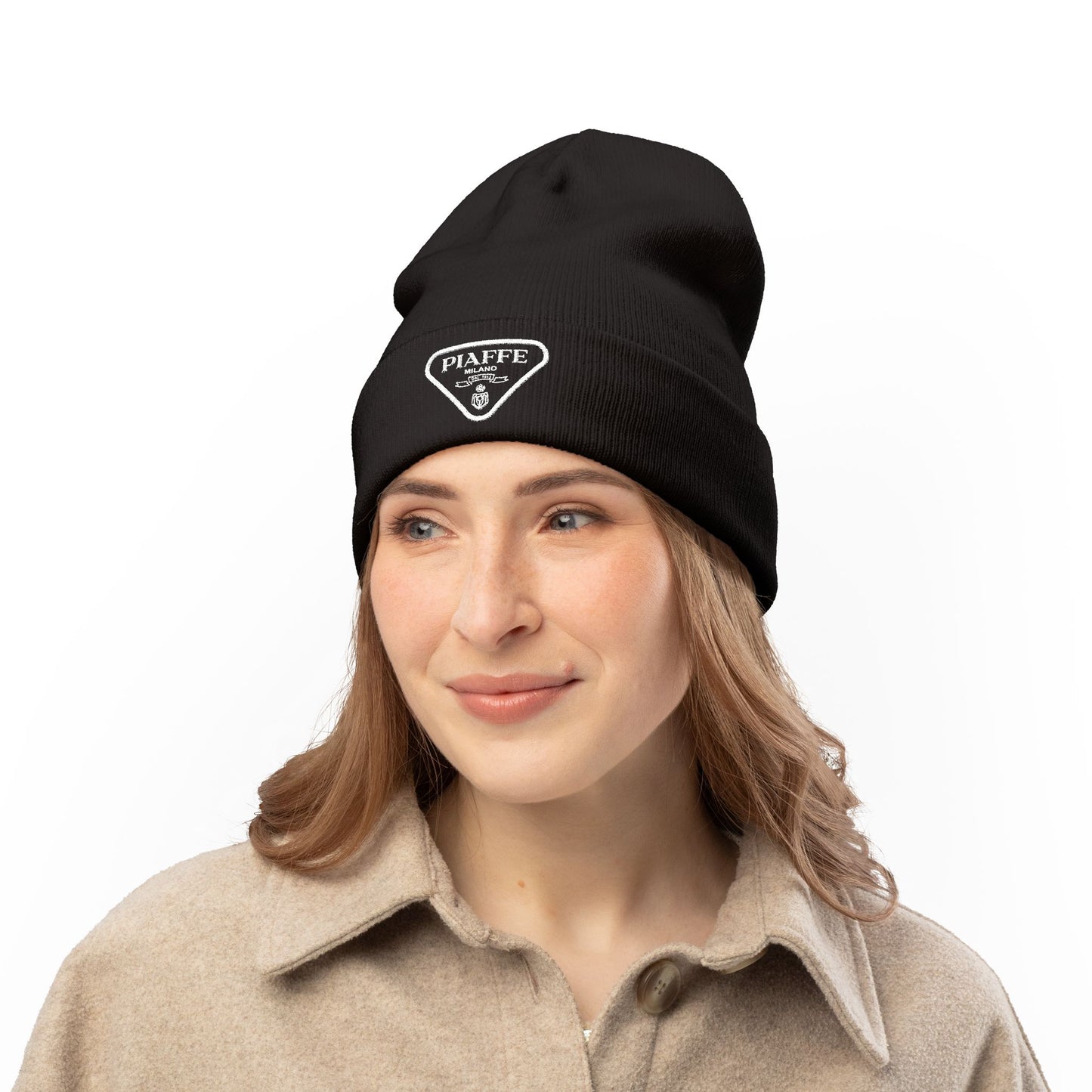 Embroidered Knit PIAFFE Beanie for Ultimate Comfort