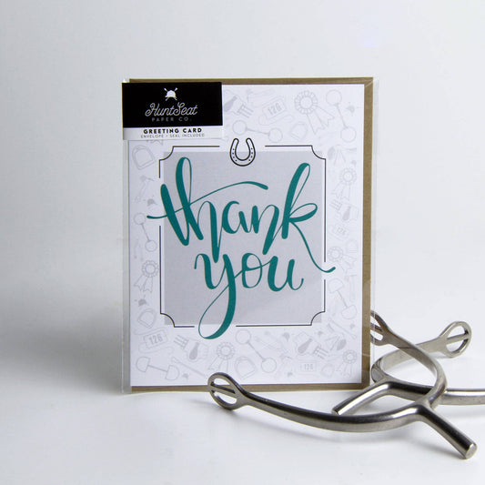 Thank You Greeting Card for Equestrians