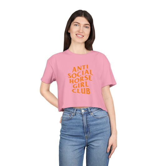 Anti Social Horse Girl Club Crop Tee