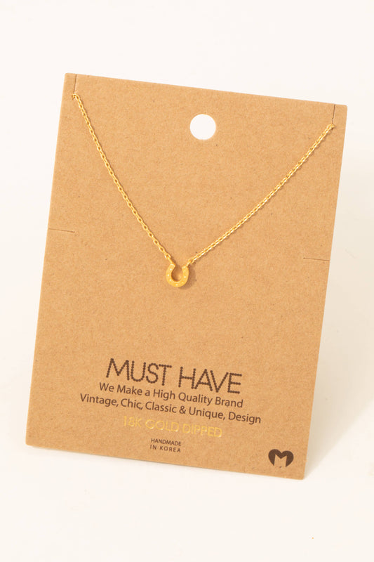 Dainty Mini Horseshoe Pendant Necklace